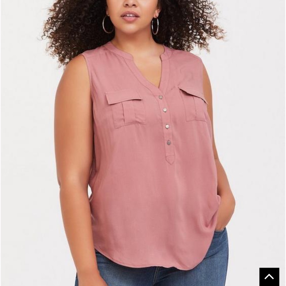Torrid Harper Challis Pullover Sleeveless Blouse